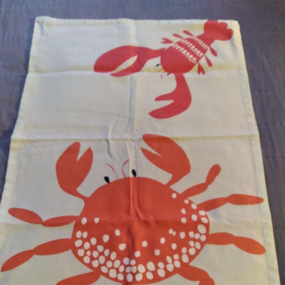 Nautical Crab and Lobster Kitchen Towel from TAG CO.